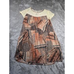 Perseption Concept Tunic Lace Top And Colorful Bottom